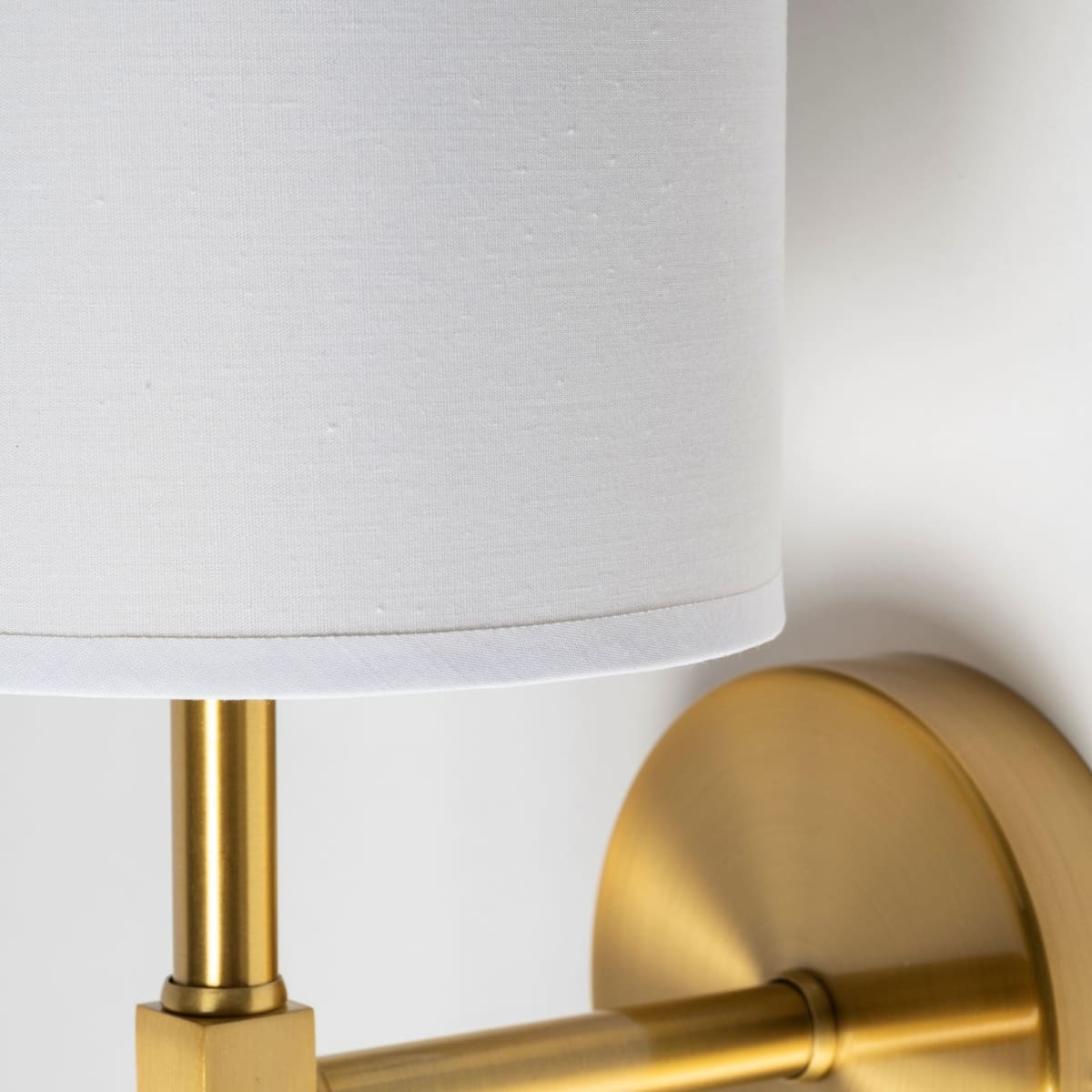 Santander Wall Sconce Gold Metal | White Shade - wall-fixtures