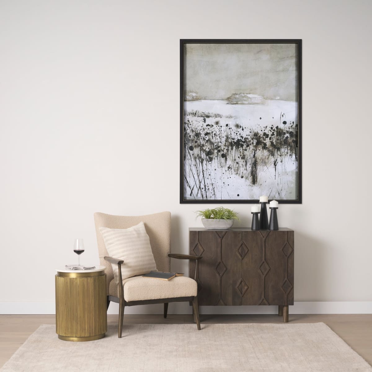 Satima Accent Table White Marble | Gold Metal - accent-tables