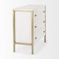 Savannah Gold Accent Cabinet 3 Drawer White | Gold Metal | 3 Drawer - acc-chest-cabinets