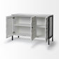 Savannah Gray Accent Cabinet 3 Door White | Gray Metal | 3 Door - acc-chest-cabinets