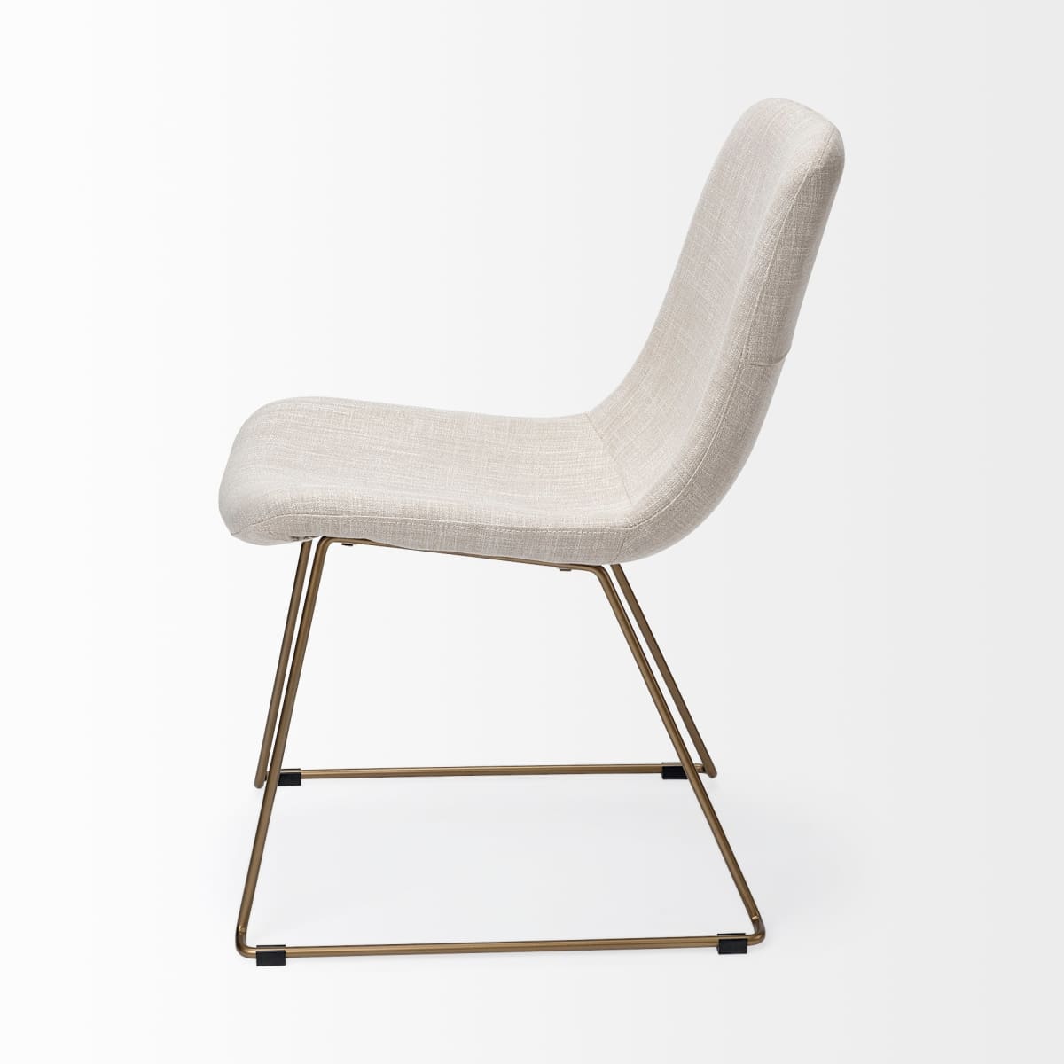 Sawyer Dining Chair Beige Fabric | Gold Metal (Side Chair) - dining-chairs