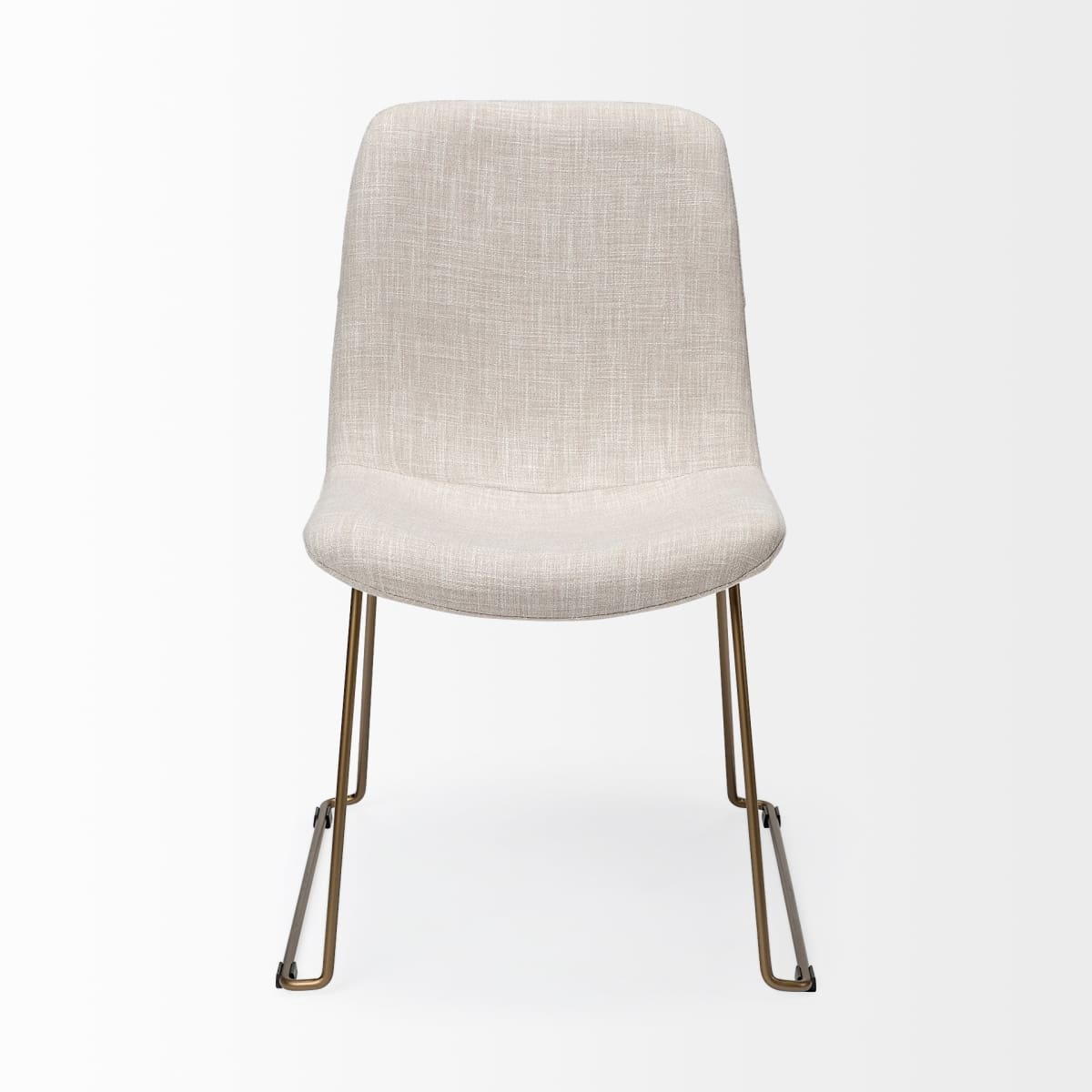 Sawyer Dining Chair Beige Fabric | Gold Metal (Side Chair) - dining-chairs