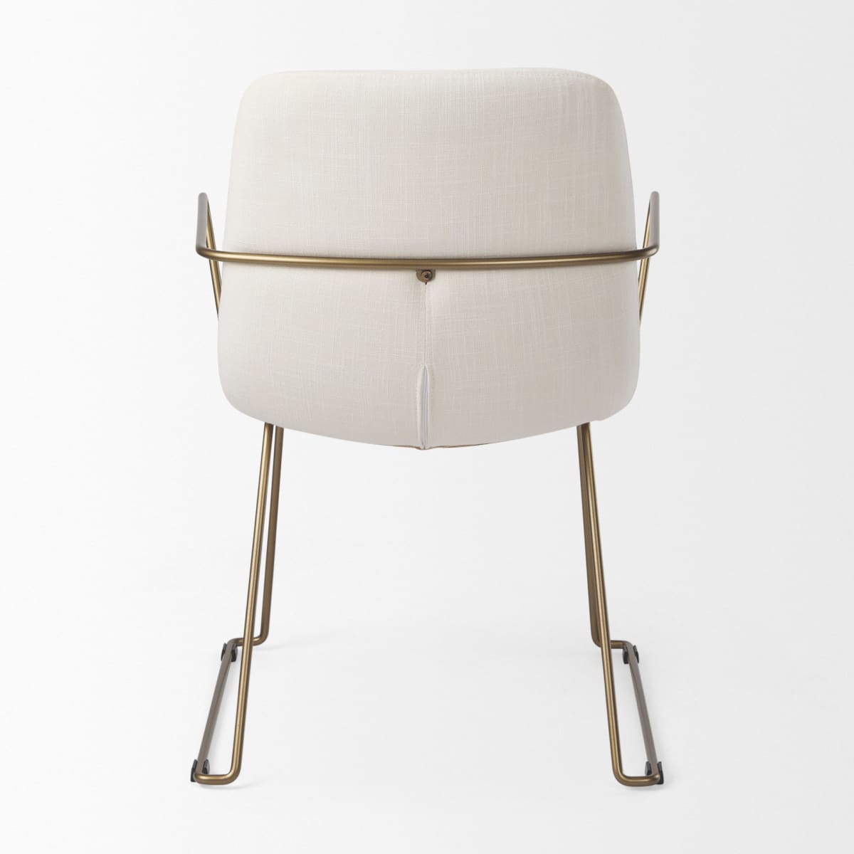 Sawyer Dining Chair Cream Fabric | Gold Metal (Armchair) - dining-chairs