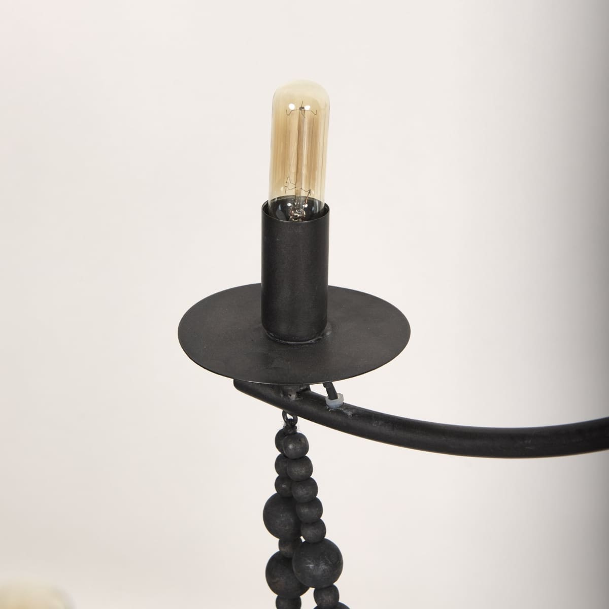 Selma Chandelier Black Wood | Black Metal - chandeliers