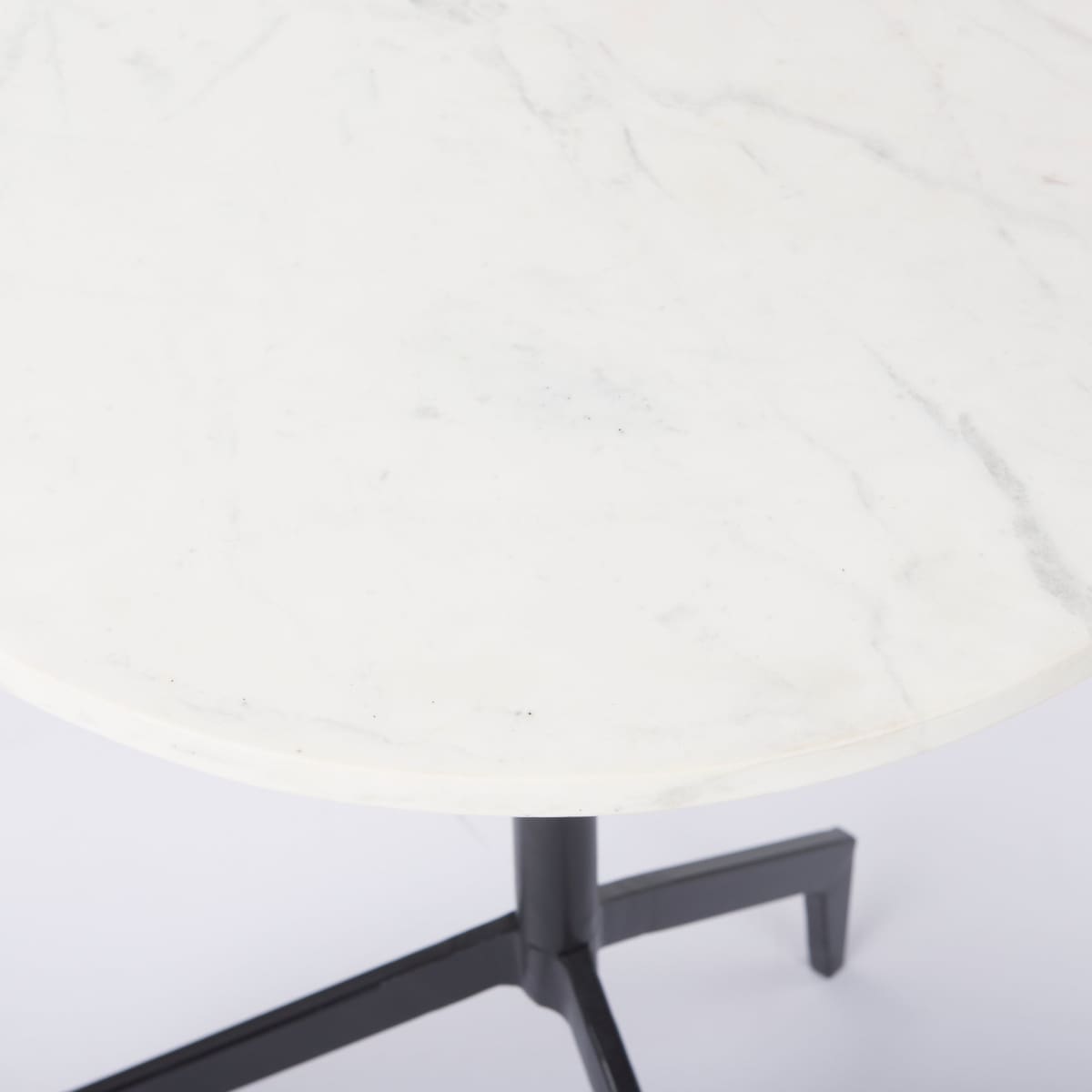 Serre Accent Table White Marble | Black Metal - end-and-side-tables
