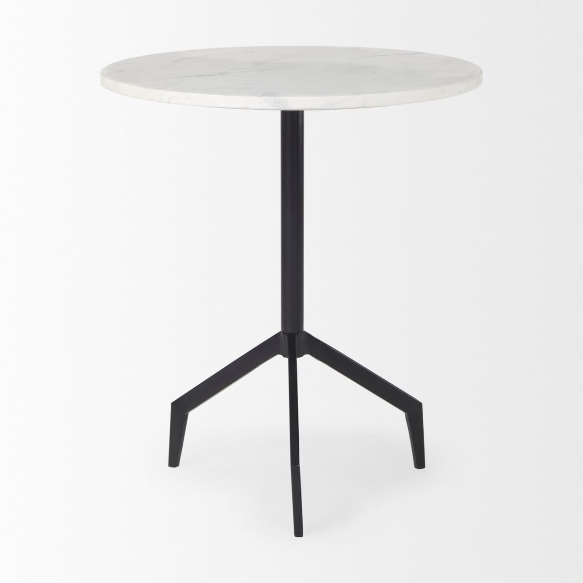 Serre Accent Table White Marble | Black Metal - end-and-side-tables