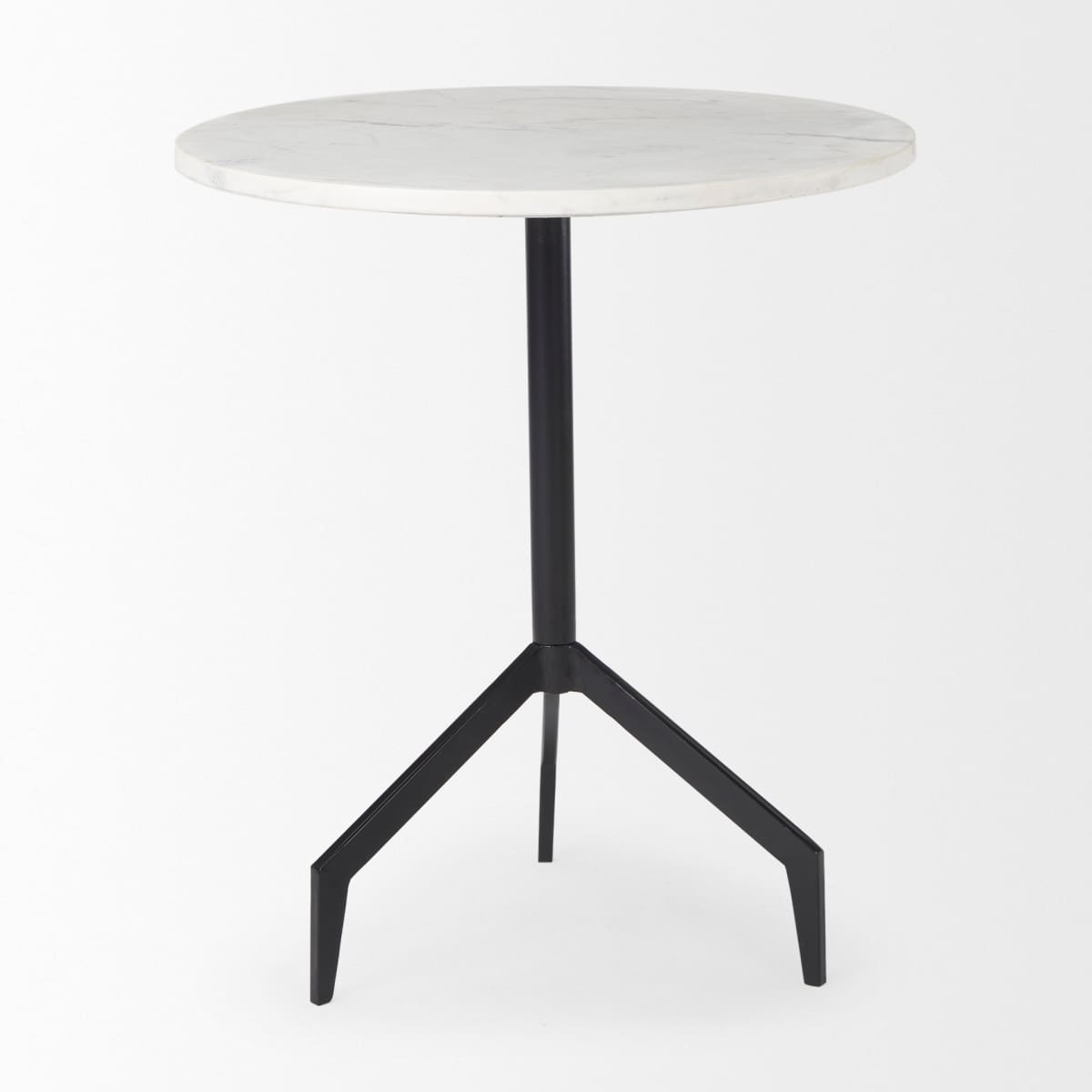 Serre Accent Table White Marble | Black Metal - end-and-side-tables