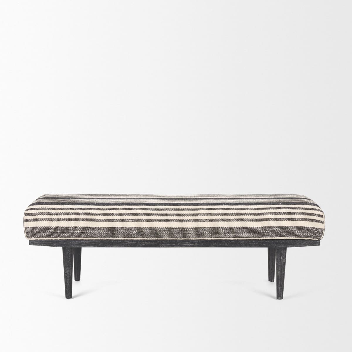 Shae Bench Dark Brown Wood | Fabric - benches