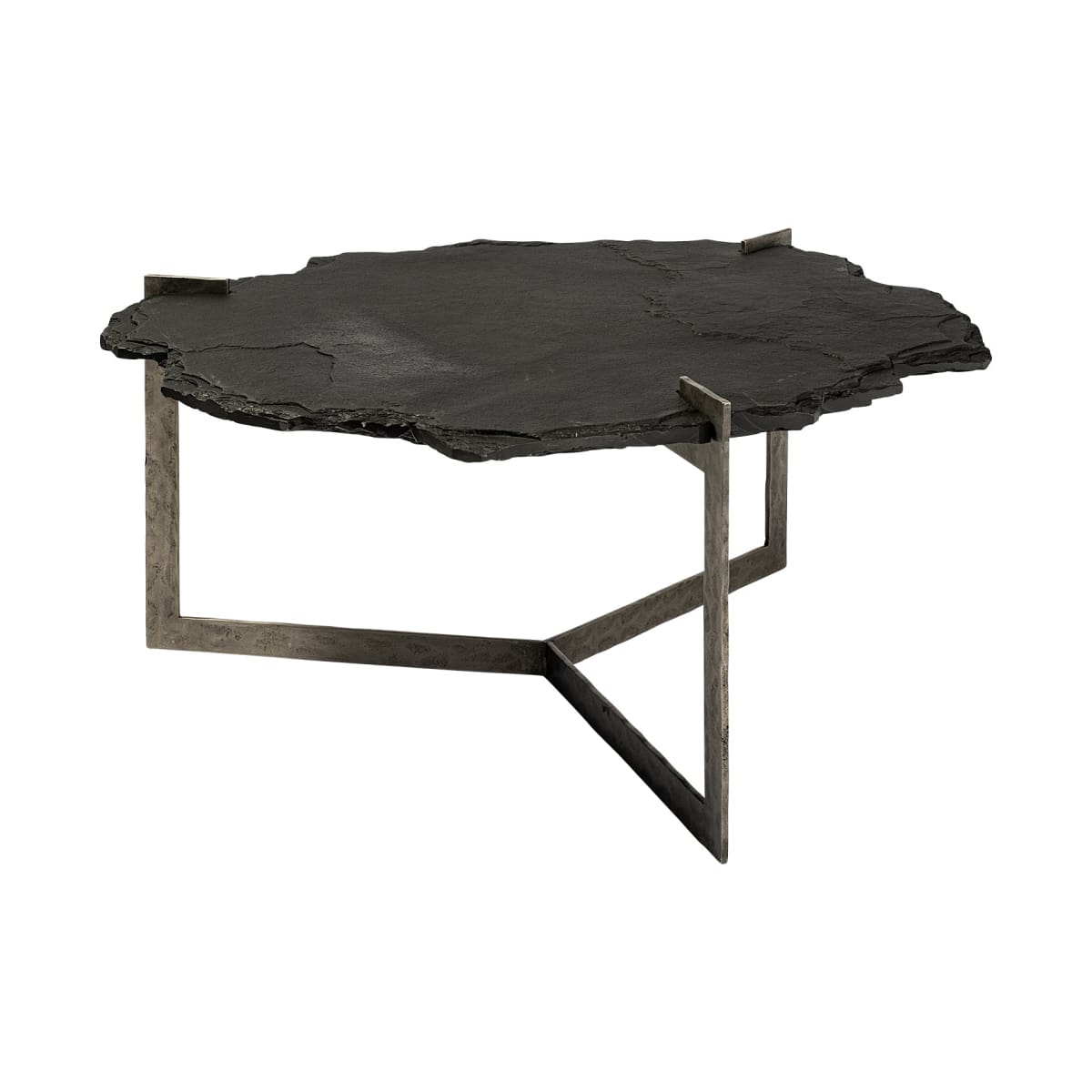 Shale Coffee Table Black Slate | Iron - coffee-tables