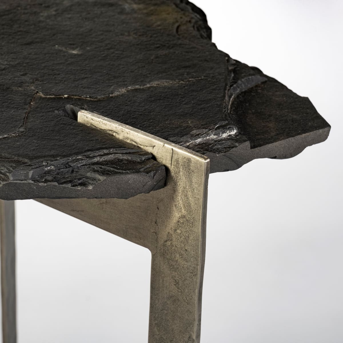 Shale Console Table Black Slate | Iron - console-tables