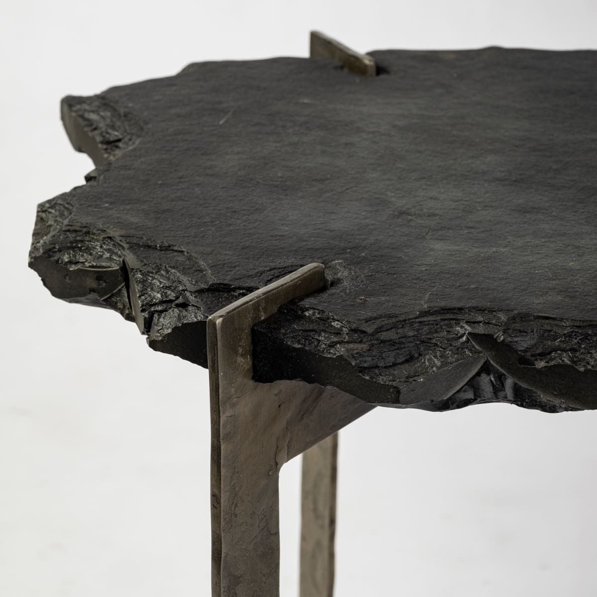 Shale End Side Table Black Slate - end-and-side-tables