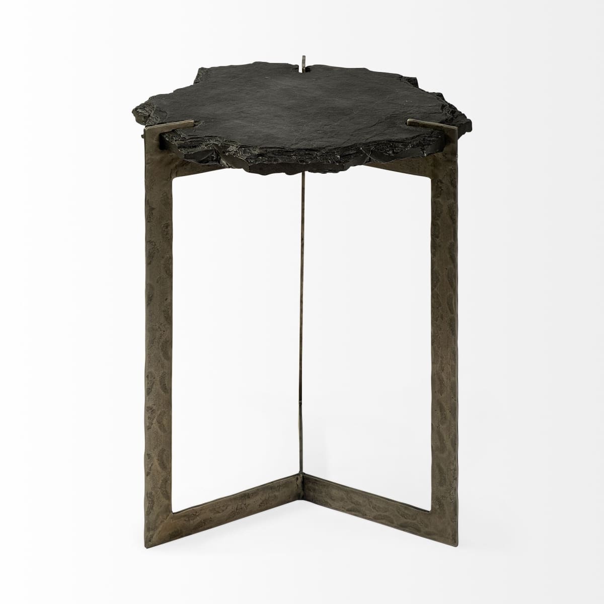 Shale End Side Table Black Slate - end-and-side-tables