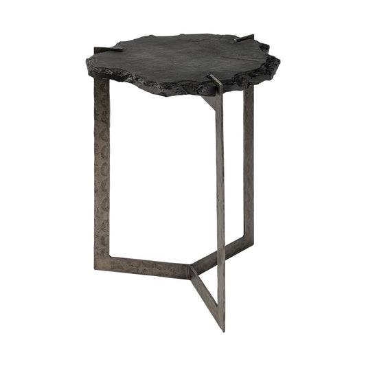 Shale End Side Table Black Slate - end-and-side-tables