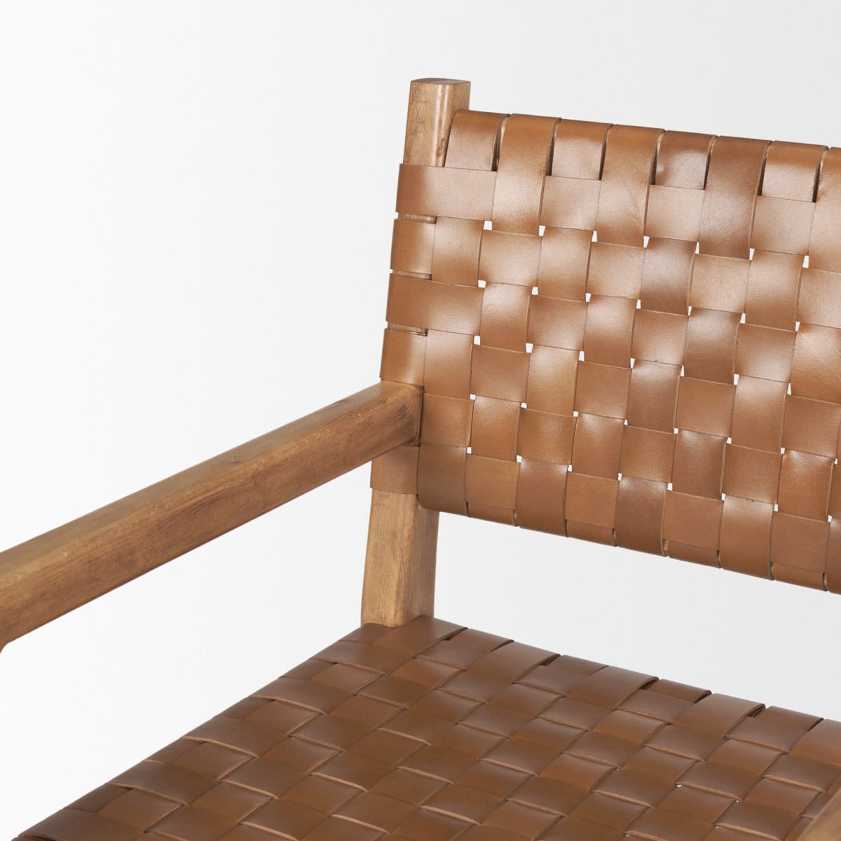 Shane Dining Chair Brown Leather | Brown Wood - dining-chairs