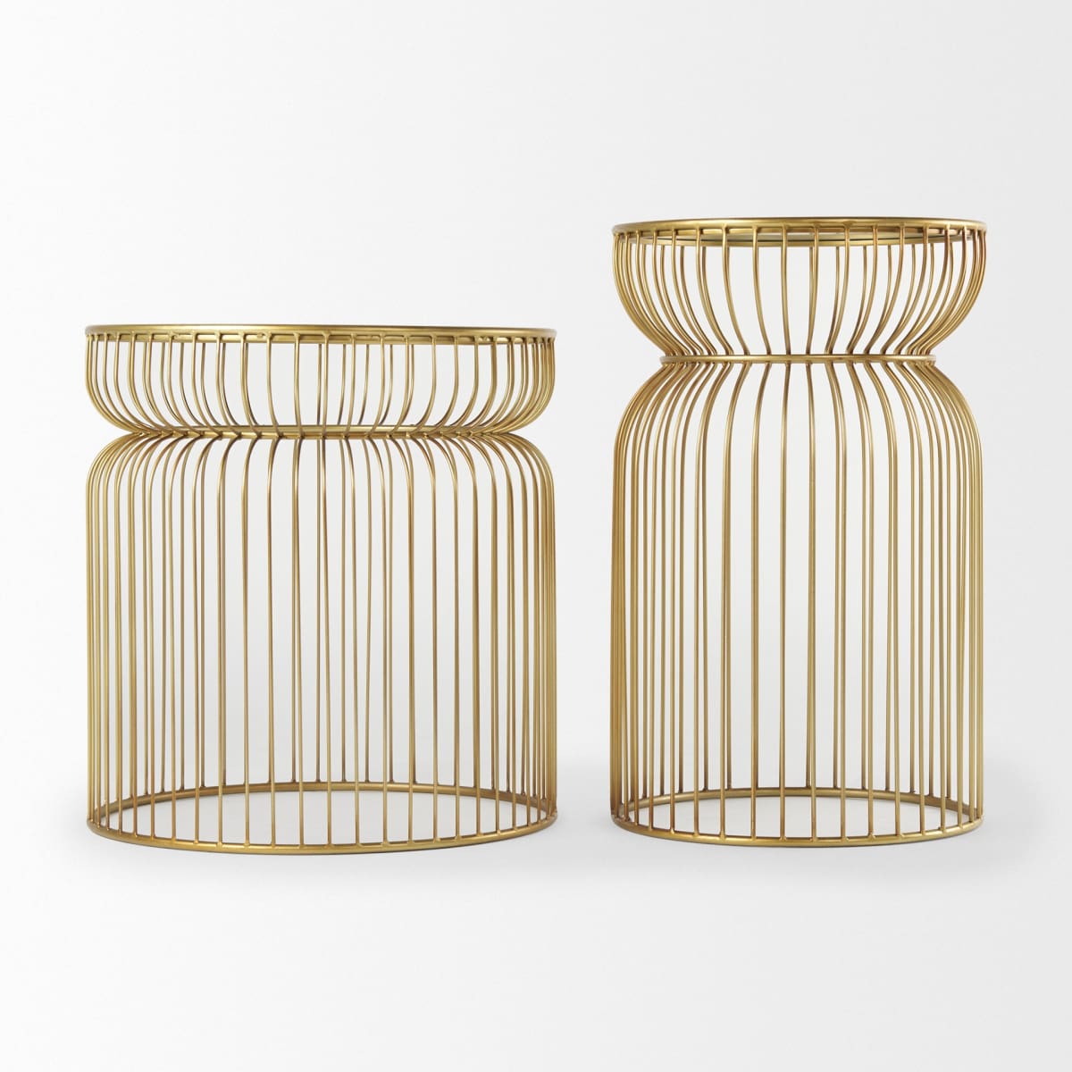 Shani Accent Table Gold Metal | Glass - accent-tables