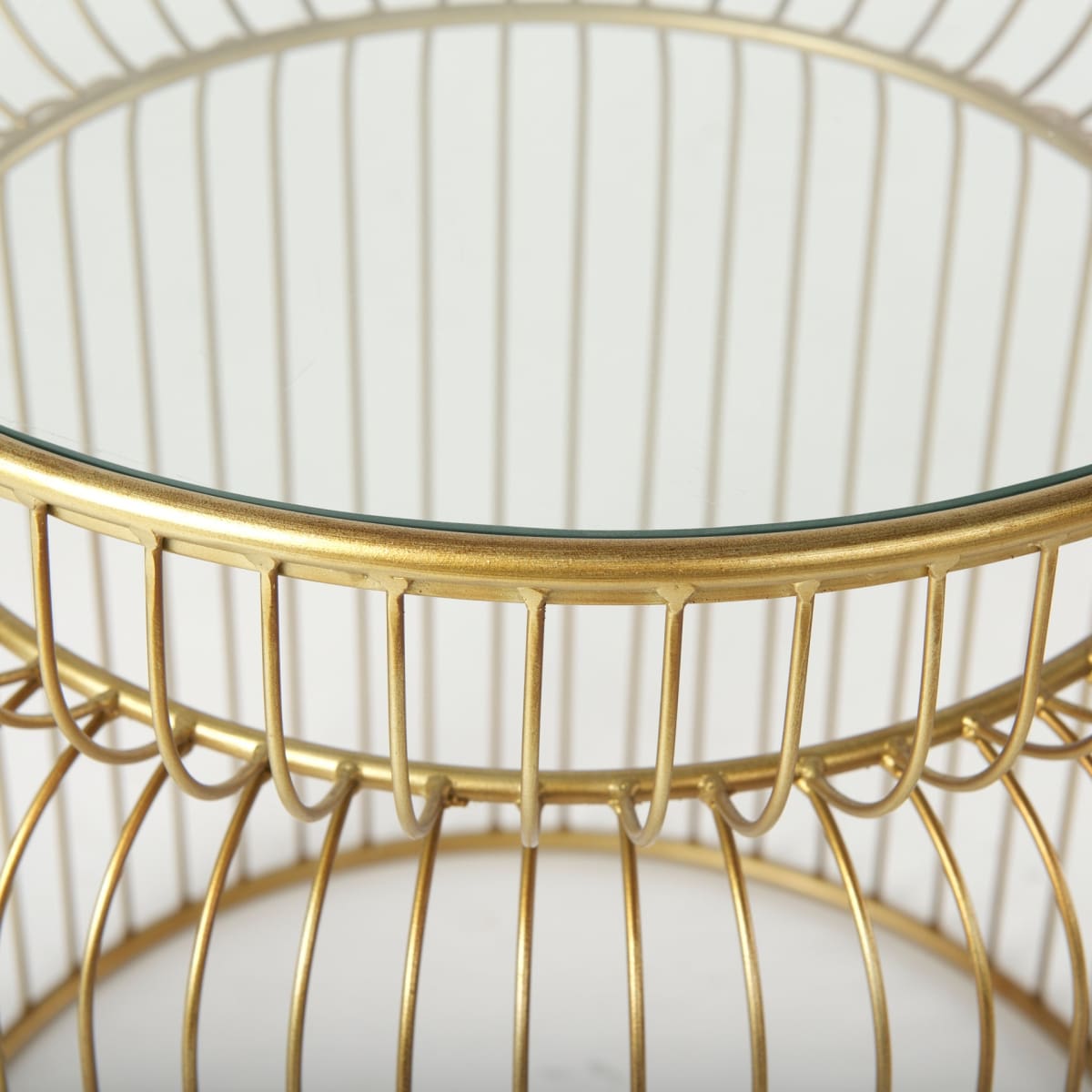Shani Accent Table Gold Metal | Glass - accent-tables