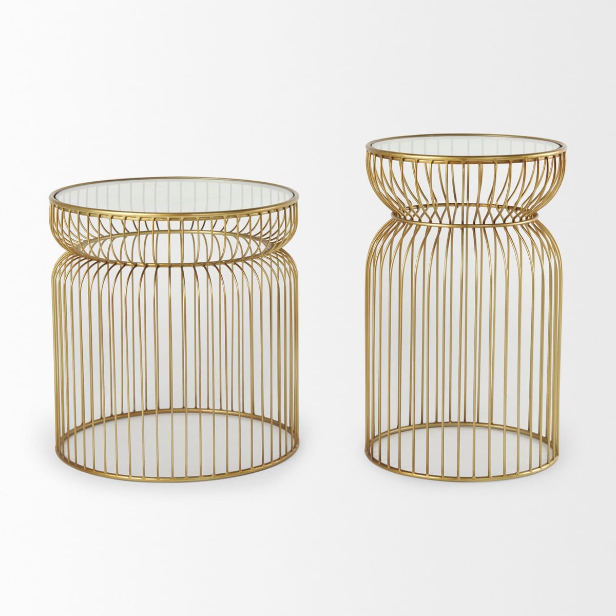Shani Accent Table Gold Metal | Glass - accent-tables