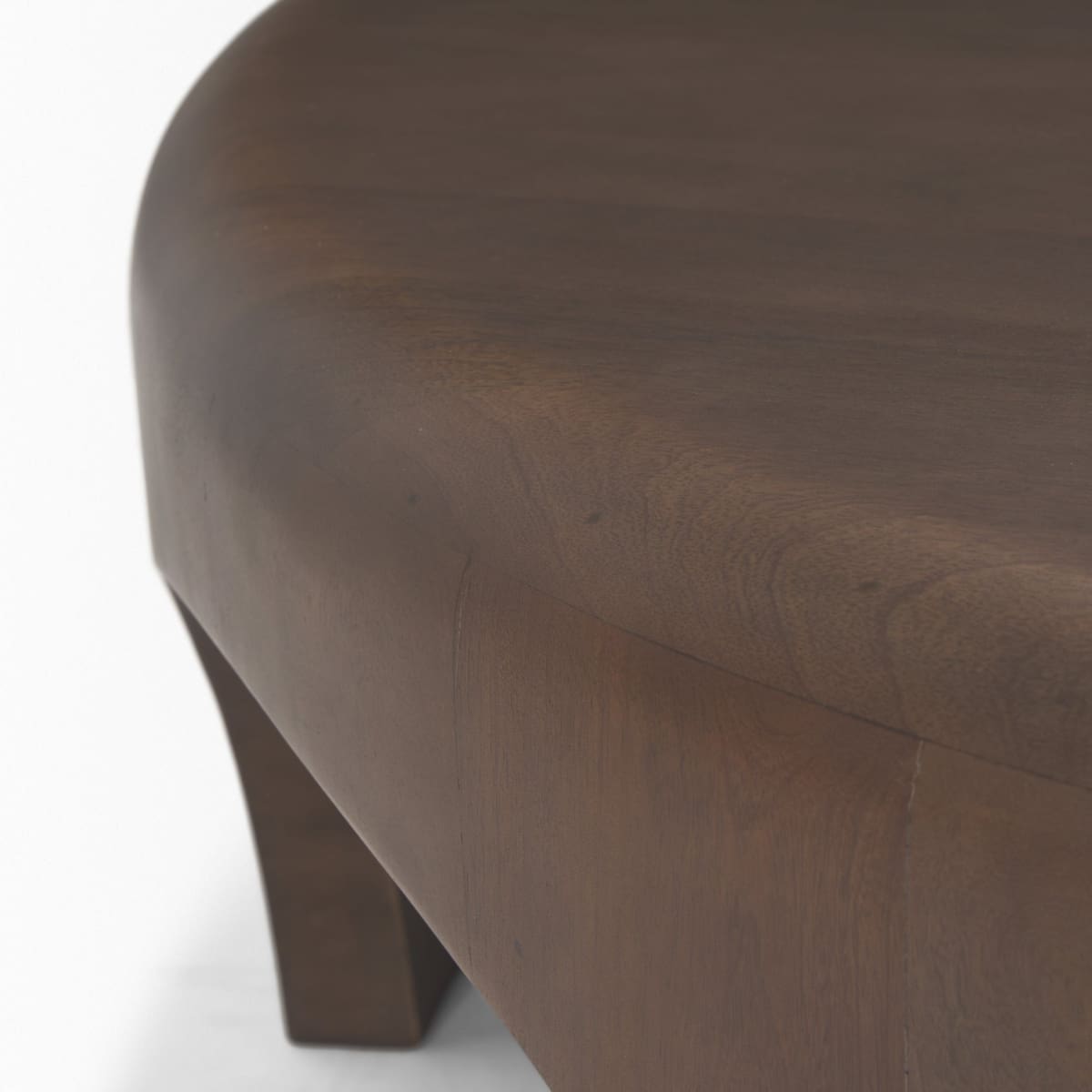 Shima Round Coffee Table Dark Brown Wood - coffee-tables