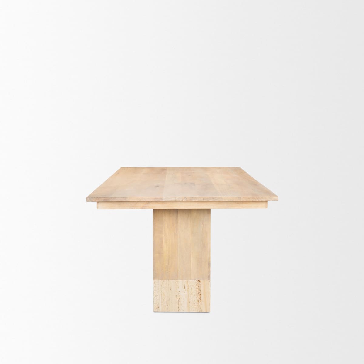 Shivon Dining Table Mango Wood | Travertine | 84’’ - dining-table