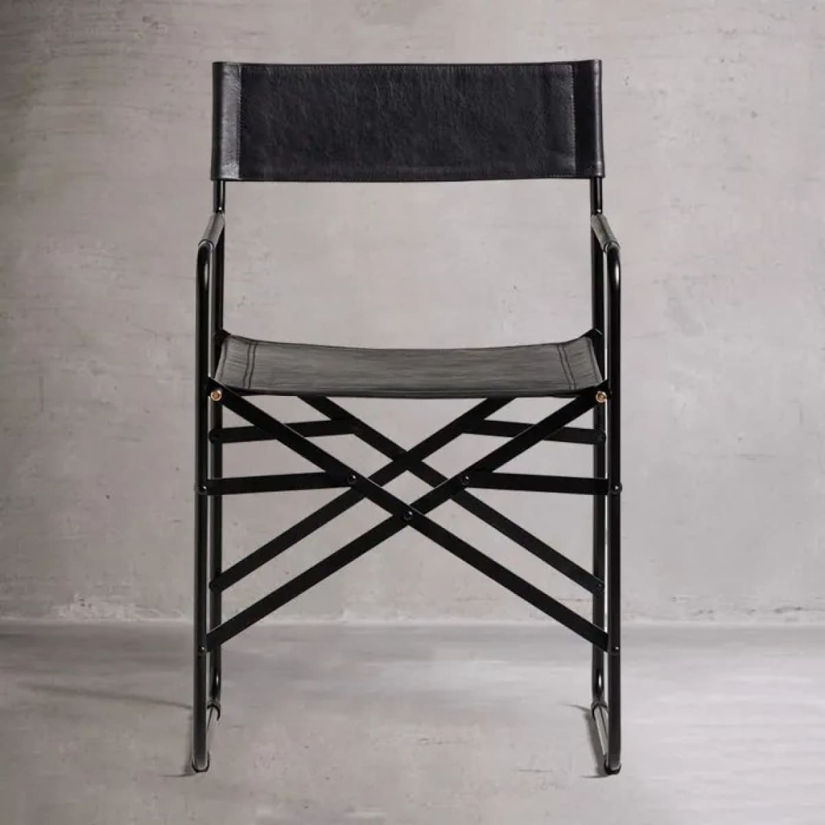 Sicily Dining Chair | Black Metal & Black Leather - dining-chairs