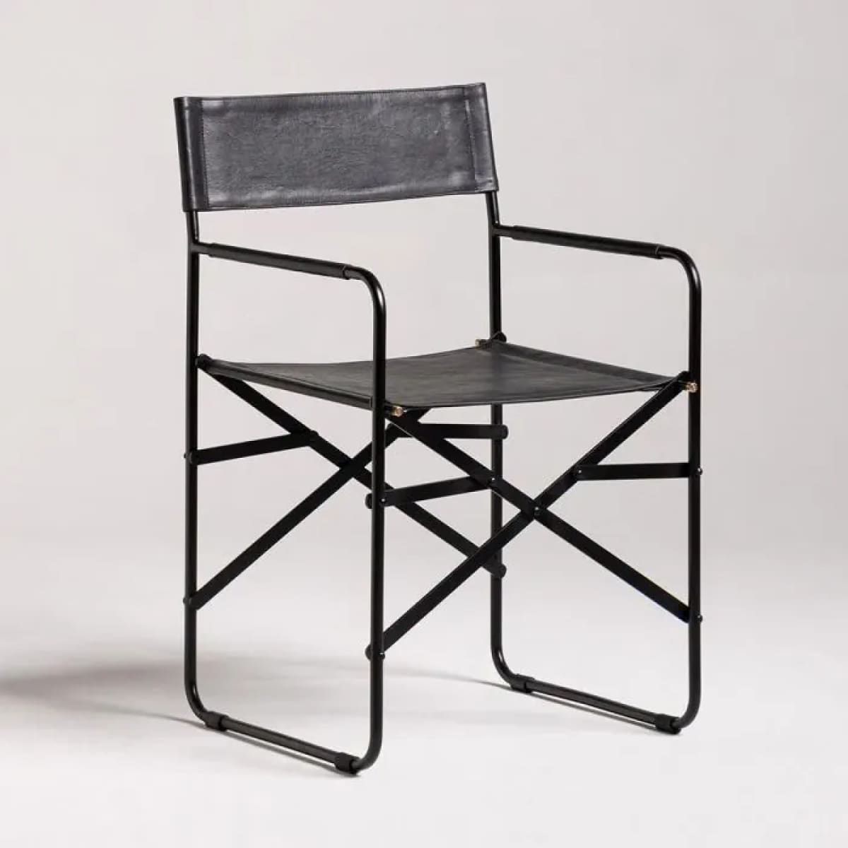 Sicily Dining Chair | Black Metal & Black Leather - dining-chairs