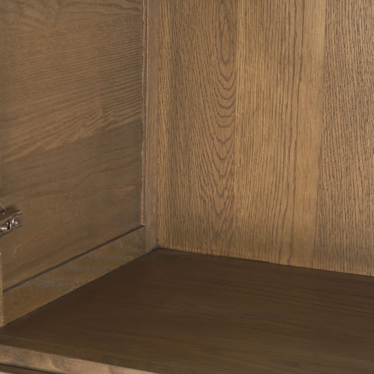 Sina Curio Cabinet Brown Wood | Natural Rattan - cabinets