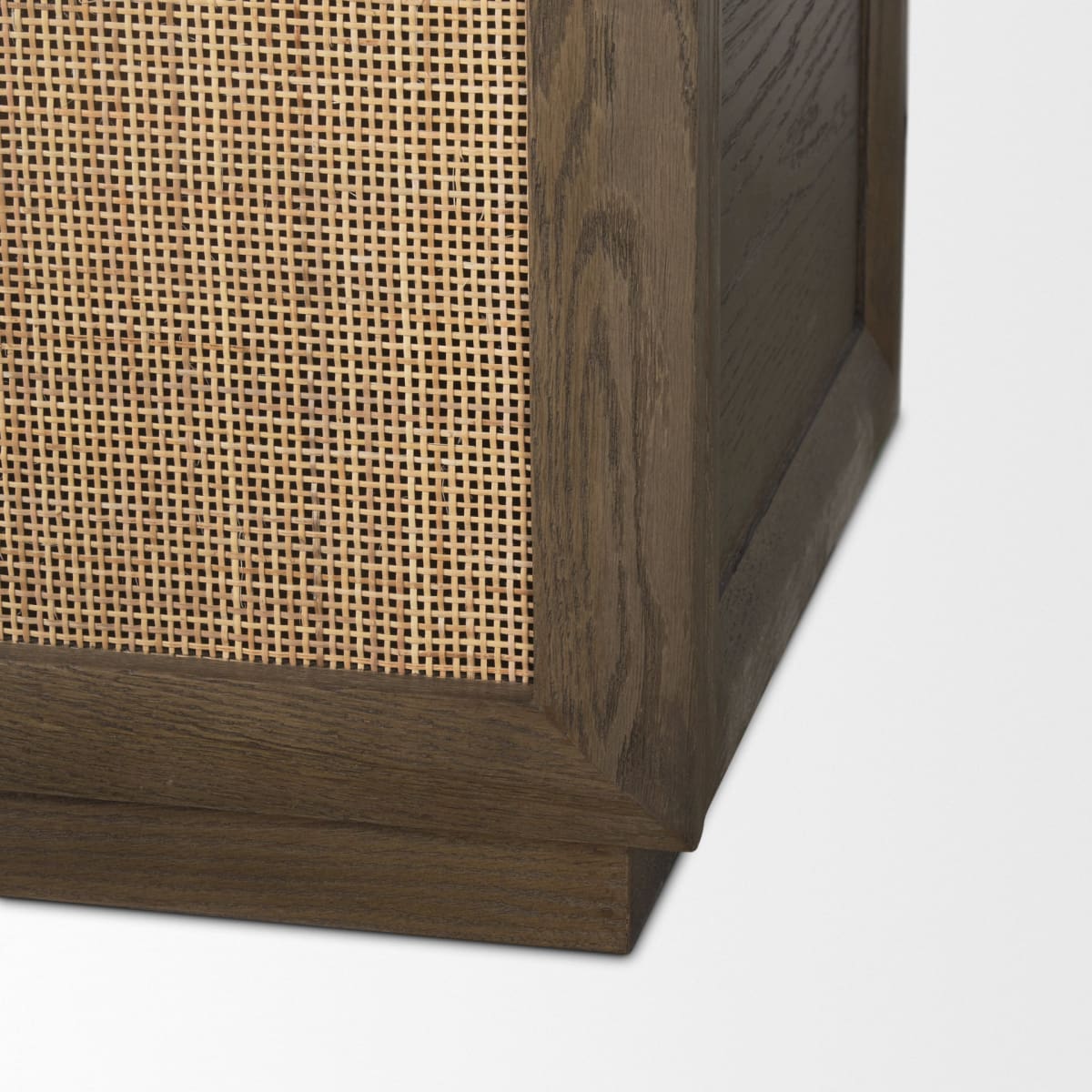 Sina Curio Cabinet Brown Wood | Natural Rattan - cabinets