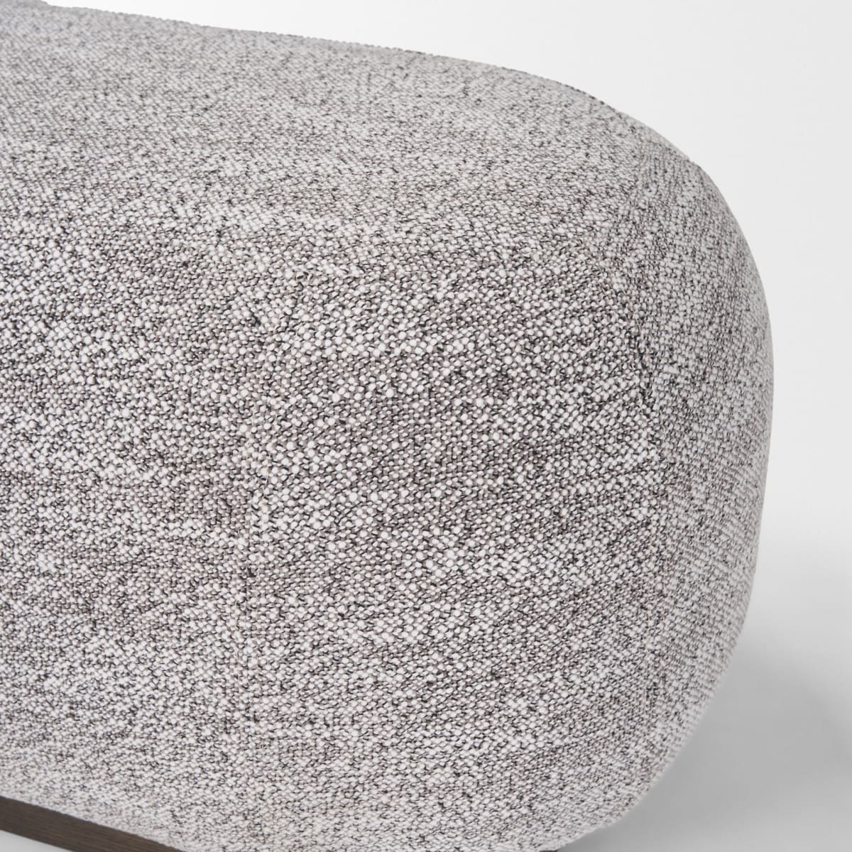 Siren Bench Gray Fabric | Brown Wood - benches