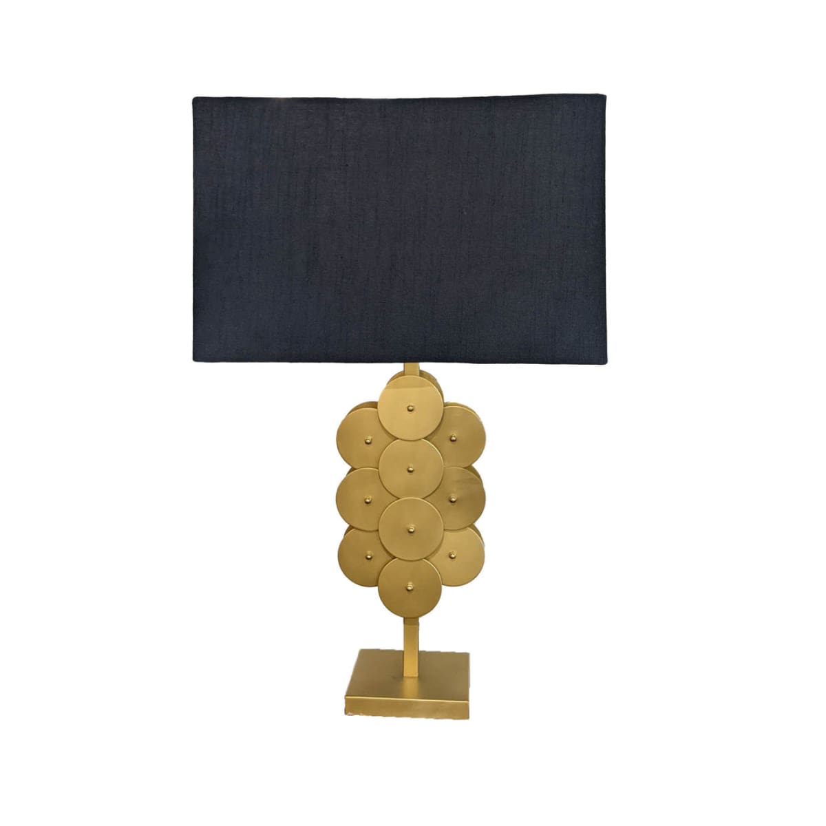 Skye Brass Disc Lamp - lh-import-lamps