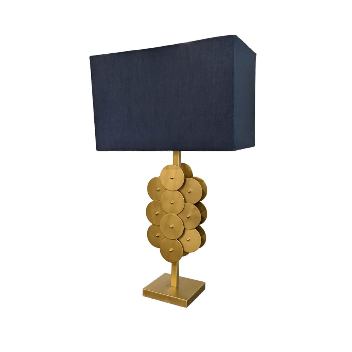 Skye Brass Disc Lamp - lh-import-lamps