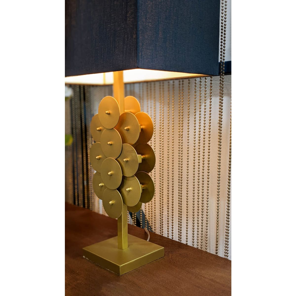 Skye Brass Disc Lamp - lh-import-lamps