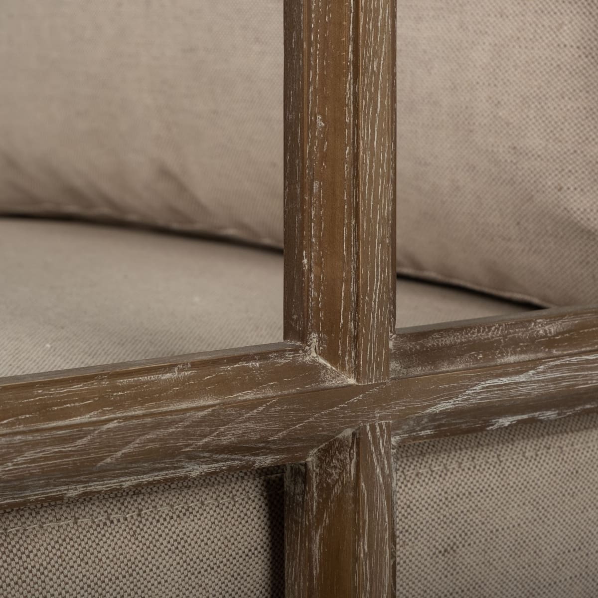 Skylar Upholstered Accent Chair Tan Fabric | Brown Wood - accent-chairs