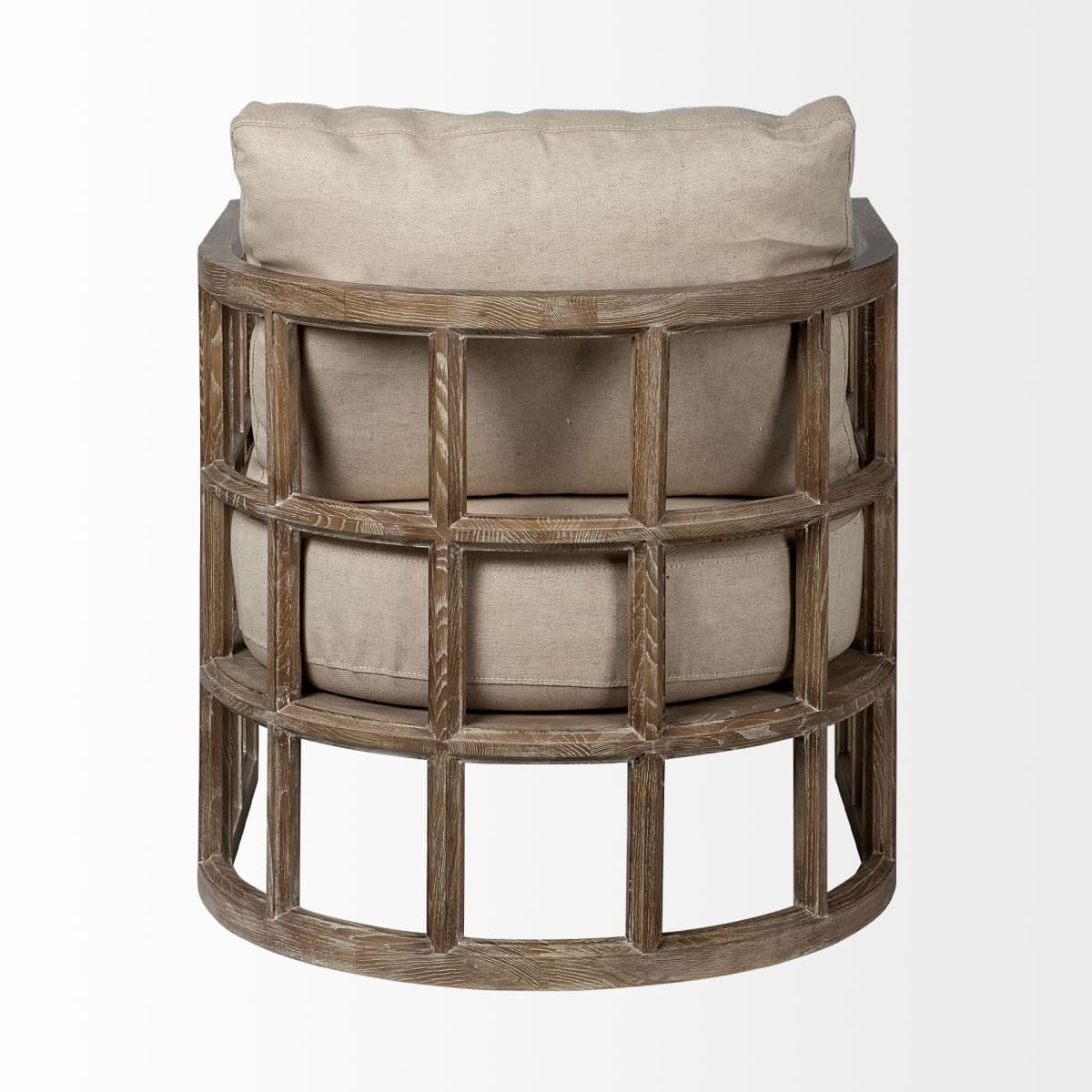 Skylar Upholstered Accent Chair Tan Fabric | Brown Wood - accent-chairs