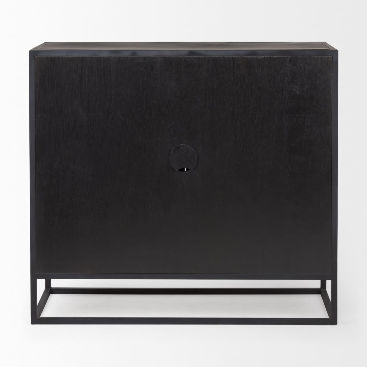 Sloan Accent Cabinet Black & Brown Wood | Black Metal - acc-chest-cabinets