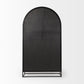 Sloan Curio Cabinet Black & Brown Wood | Black Metal - cabinets