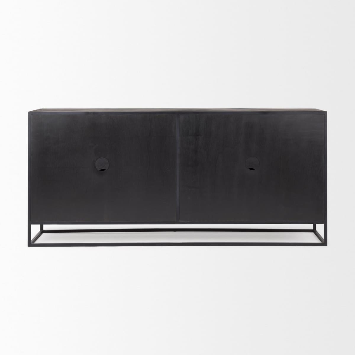 Sloan Sideboard Black & Brown Wood | Black Metal - sideboards-and-buffets