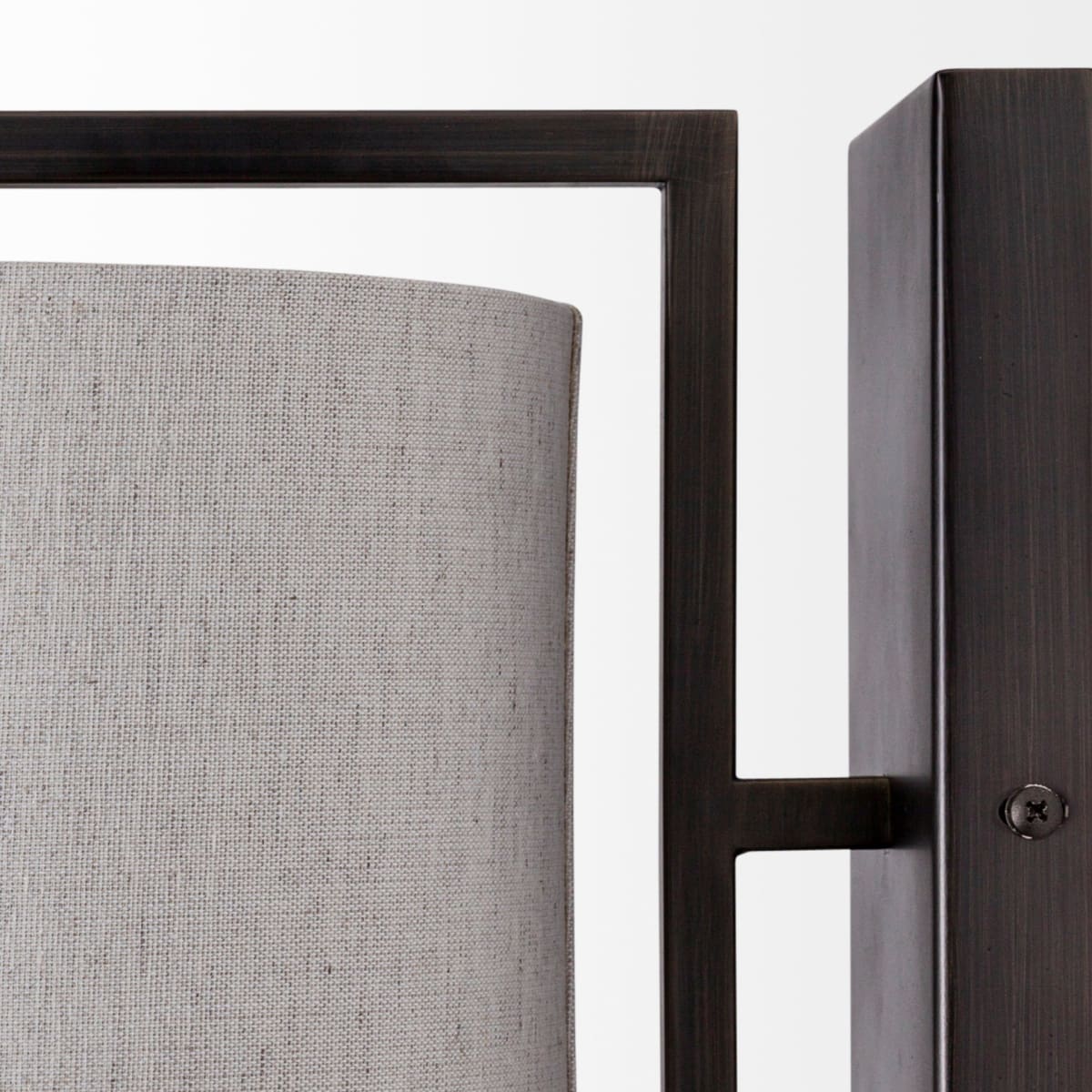 Smithe Wall Sconce Black Metal | Cream Shade - wall-fixtures