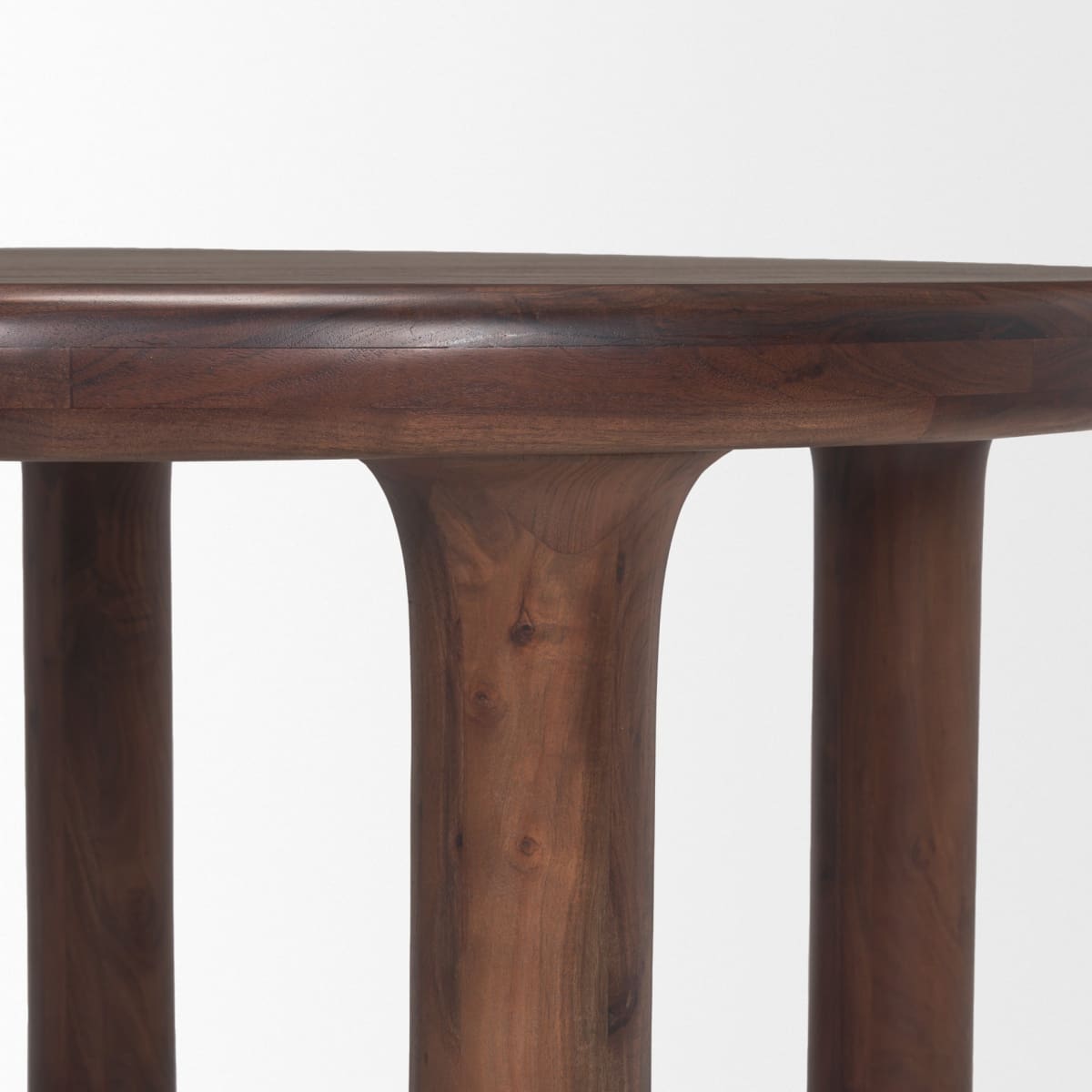 Soma Dining Table Red Brown Wood - dining-table