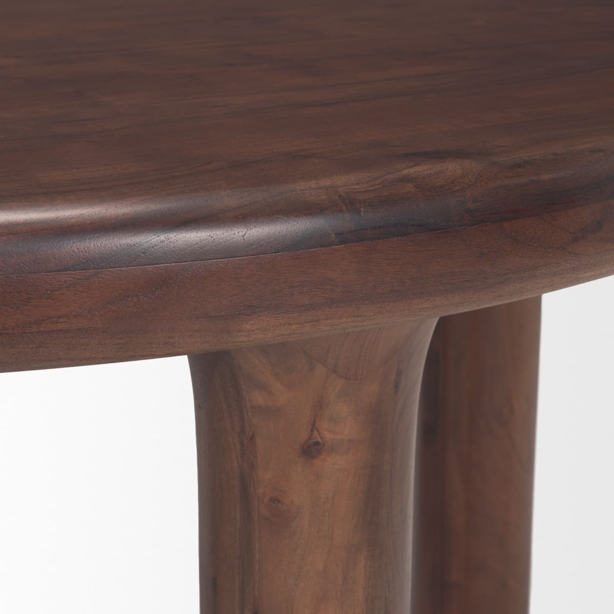 Soma Dining Table Red Brown Wood - dining-table