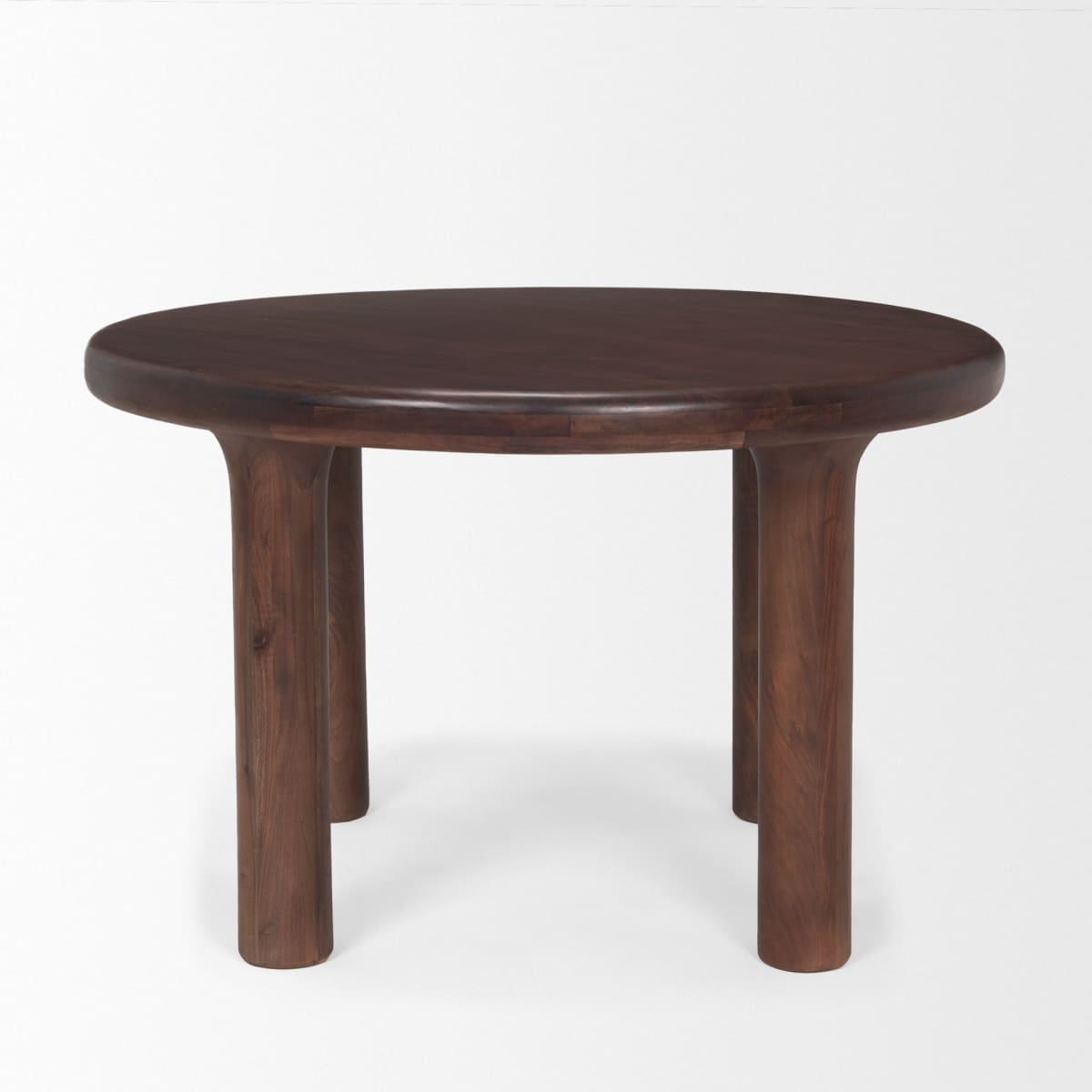 Soma Dining Table Red Brown Wood - dining-table