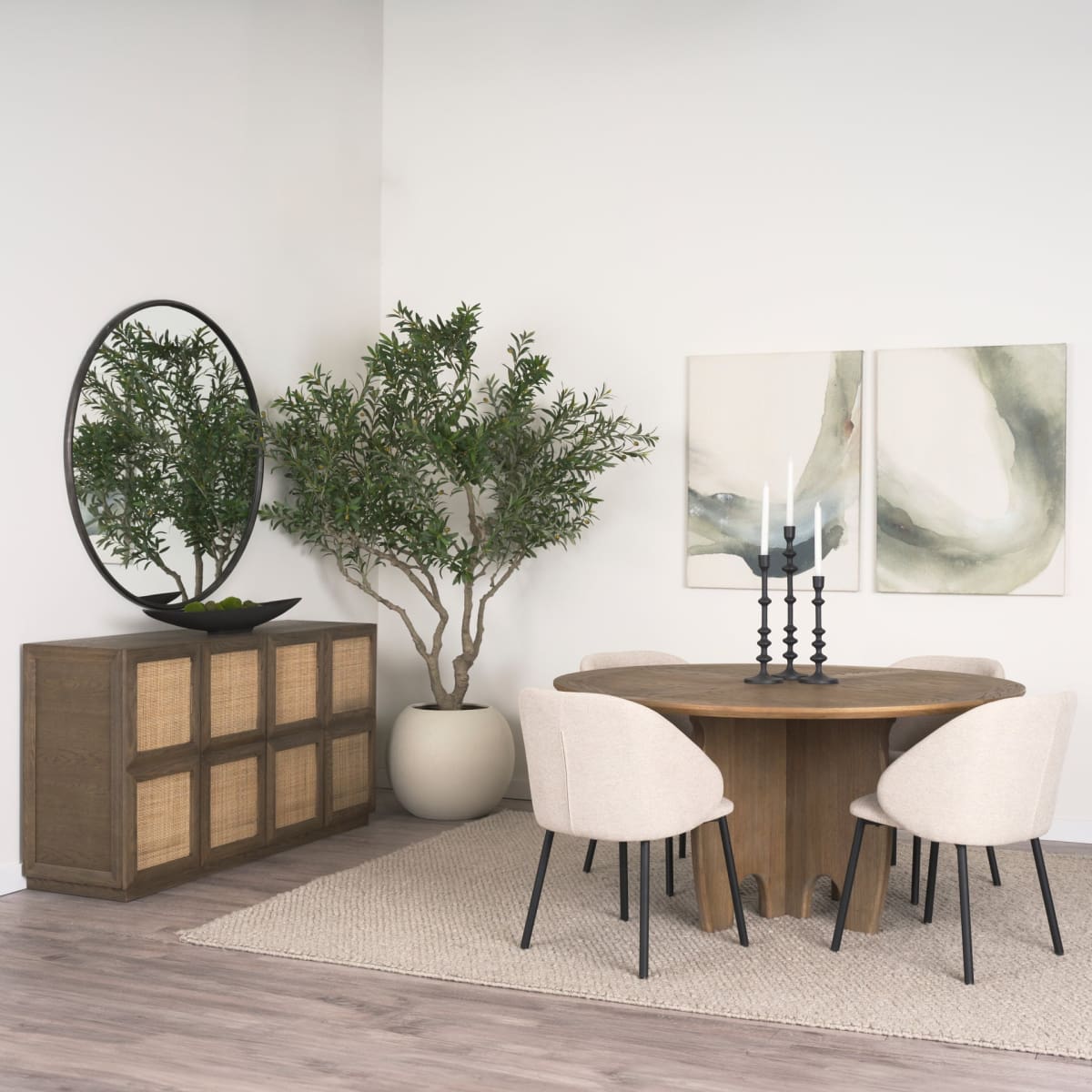 Sonomi Dining Table Medium Brown Wood - dining-table