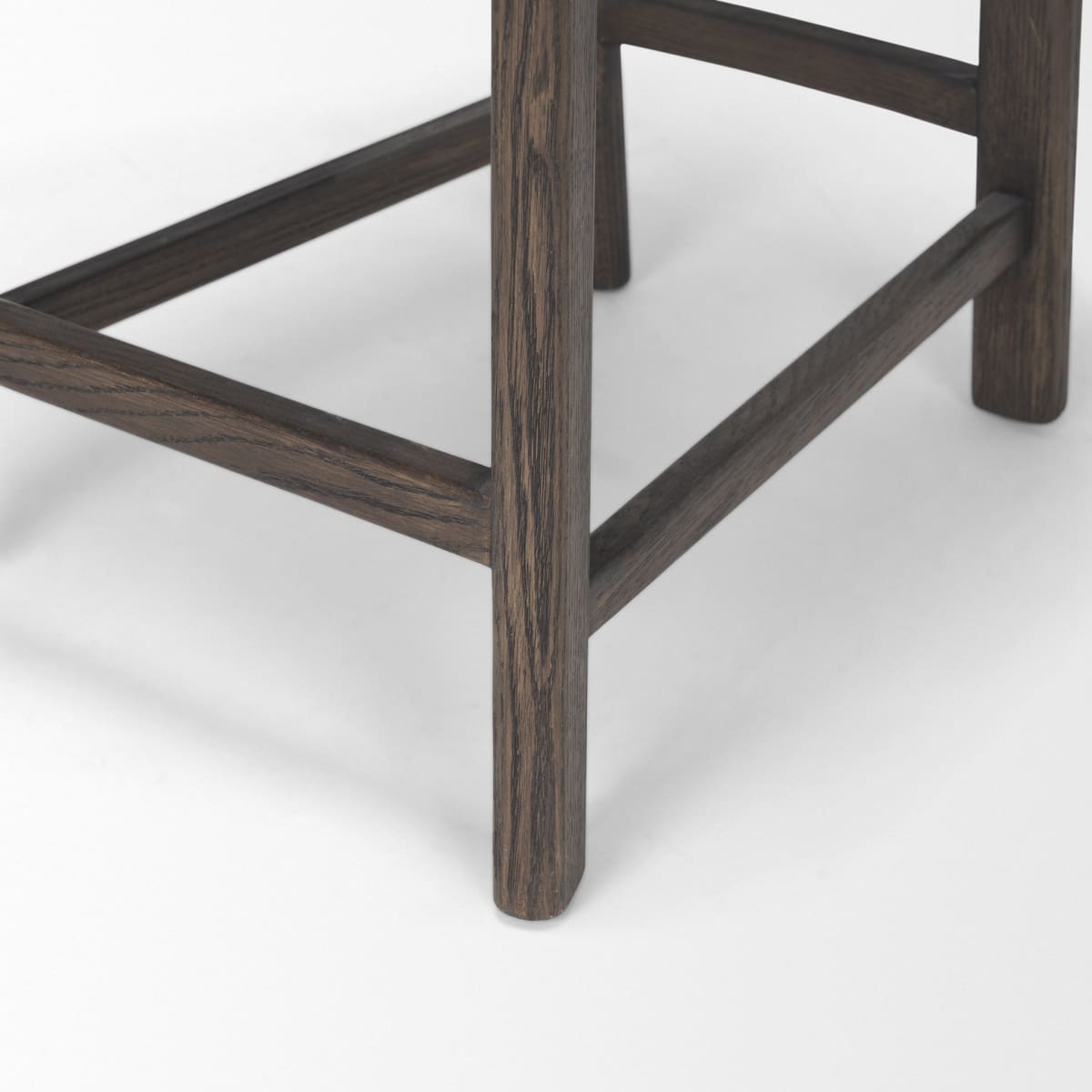 Soren Bar Counter Stool Dark Brown Wood | Oatmeal Fabric - bar-stools