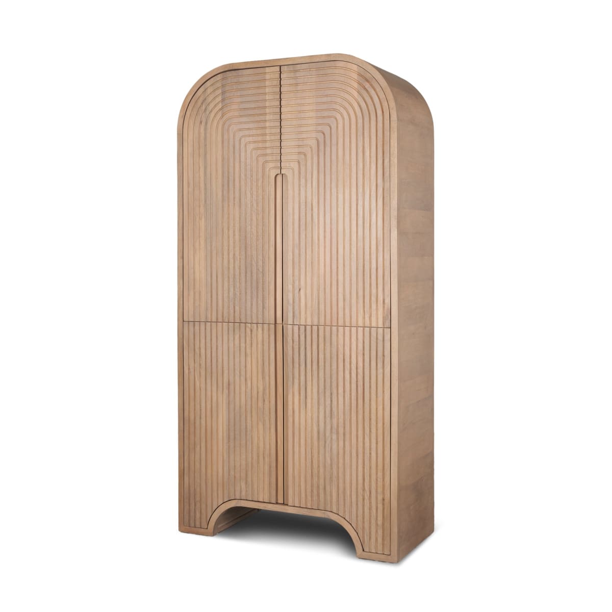 Sorina Curio Cabinet Light Brown Wood - cabinets