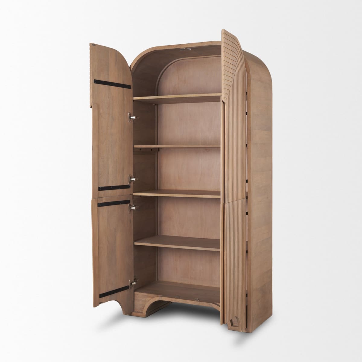 Sorina Curio Cabinet Light Brown Wood - cabinets