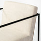 Stamford Bar Counter Stool Beige Fabric | Black Metal | Bar - bar-stools