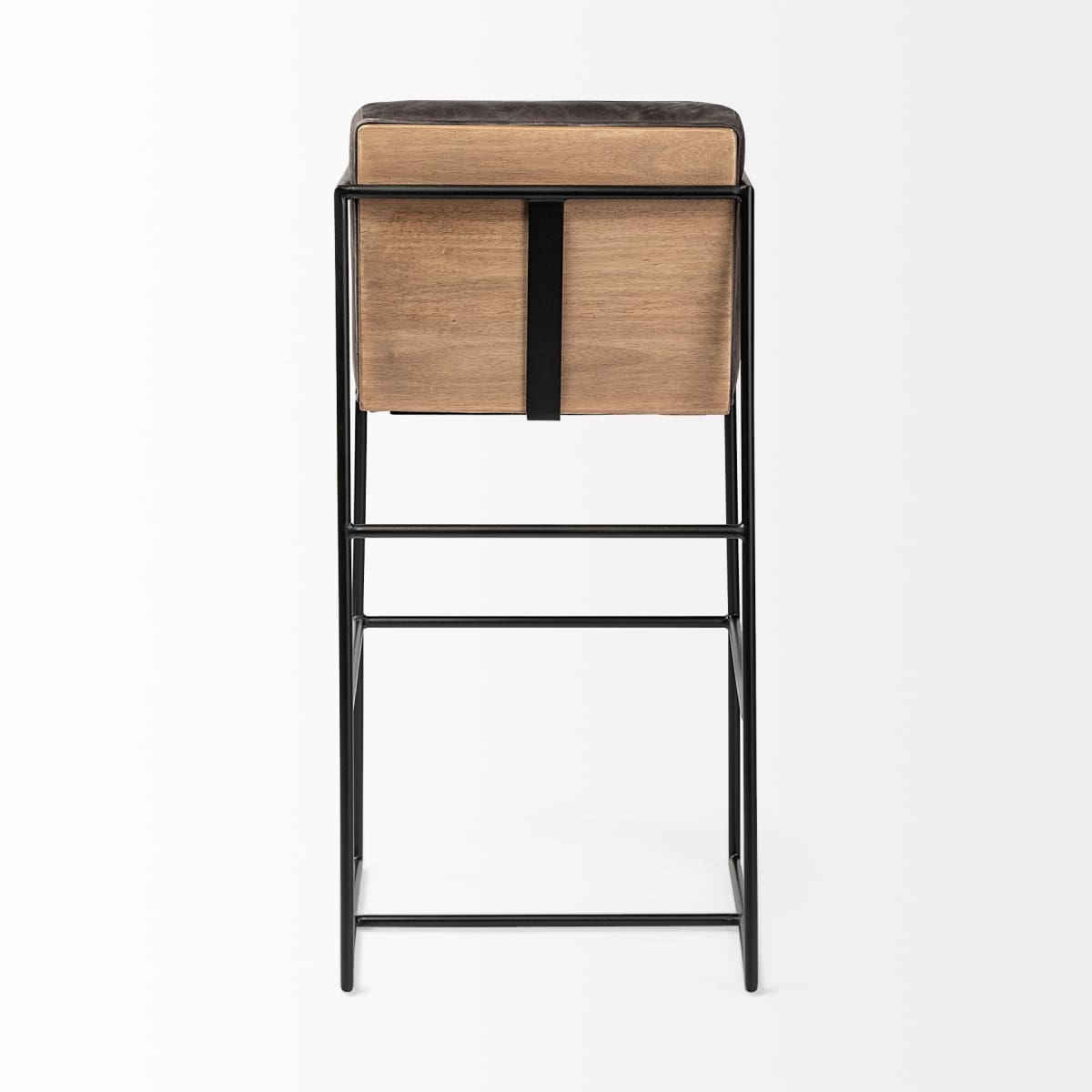 Stamford Leather Seat Bar Counter Stool Black Leather | Black Metal | Bar - bar-stools