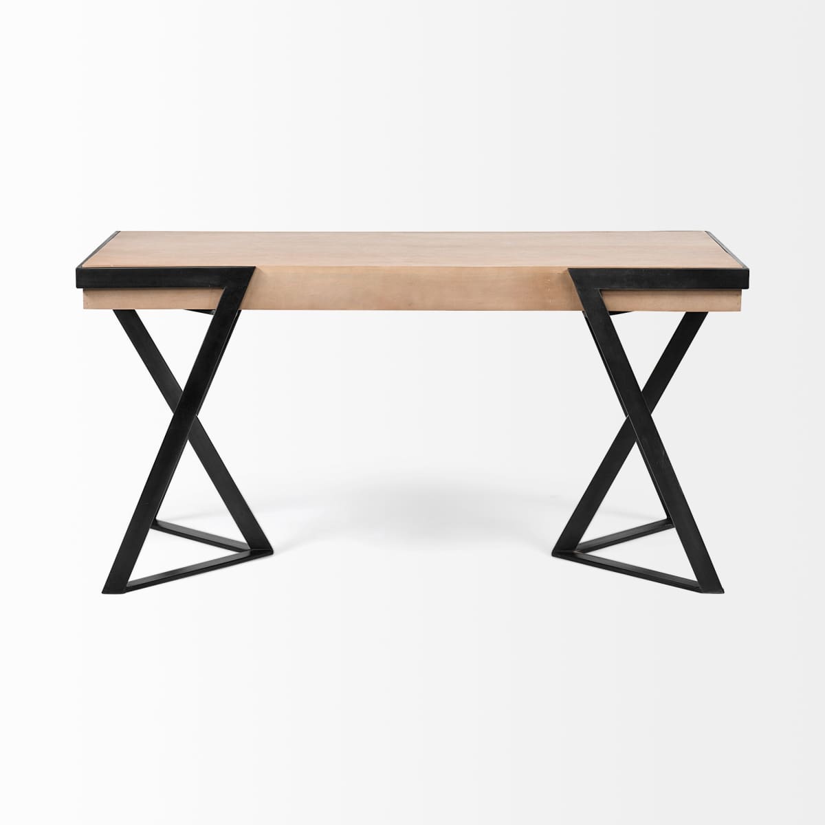 Steinbeck Office Desk Brown Wood | Black Iron - office