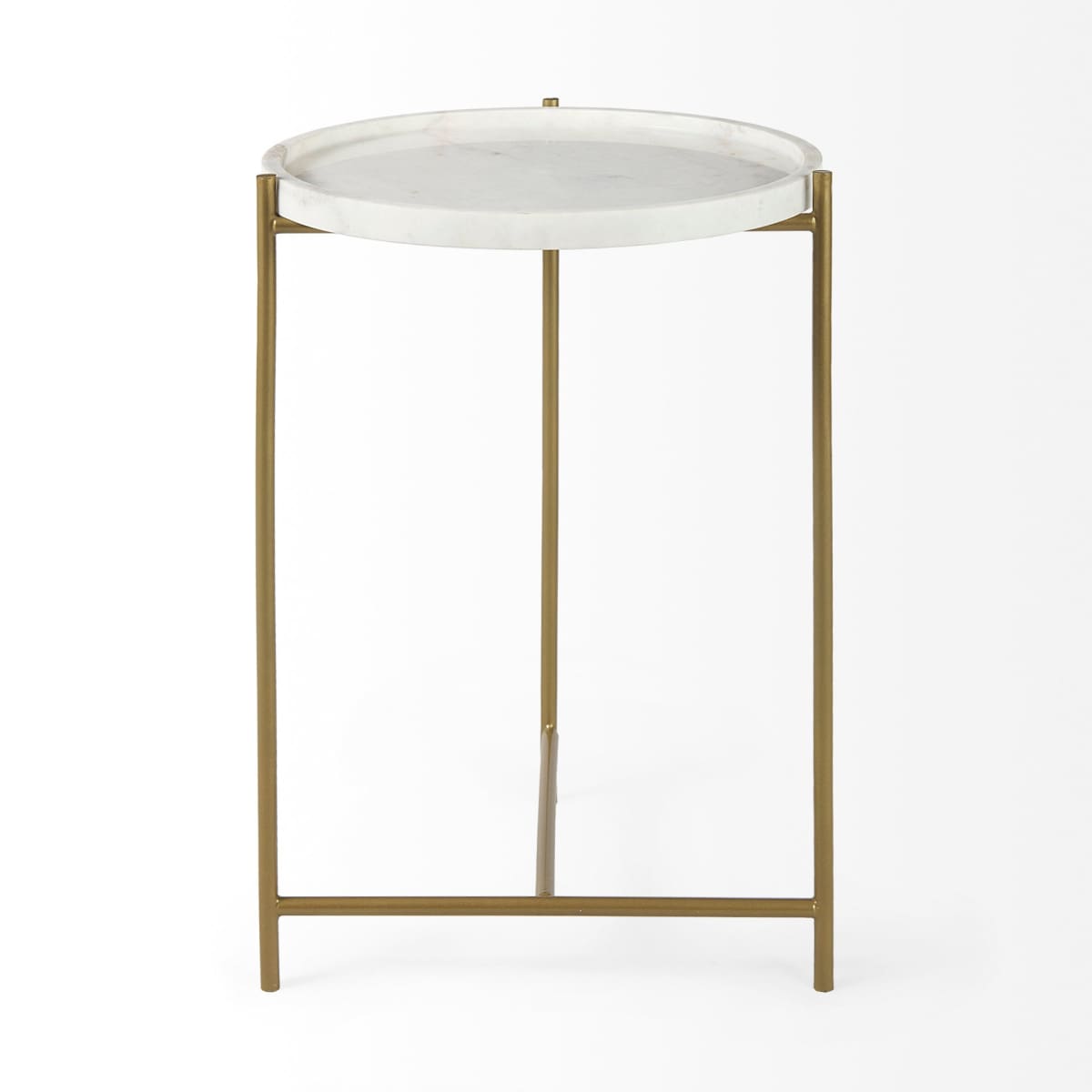 Stella Accent Table White Marble | Gold Metal - accent-tables