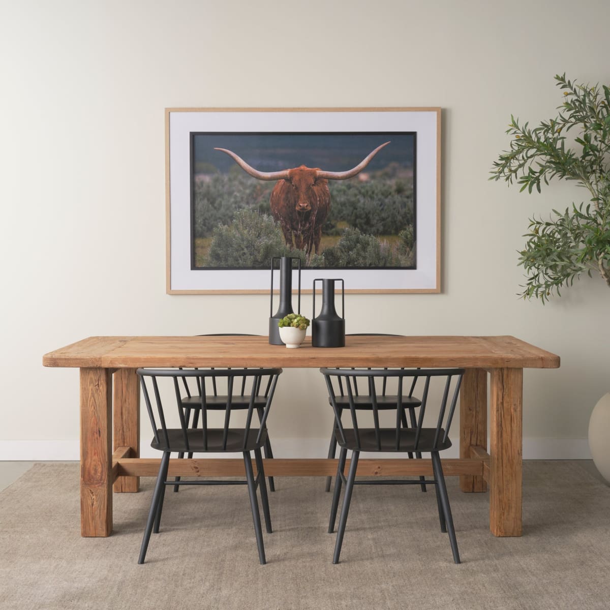 Stetson Dining Table Recycled Pine | 84L - dining-table