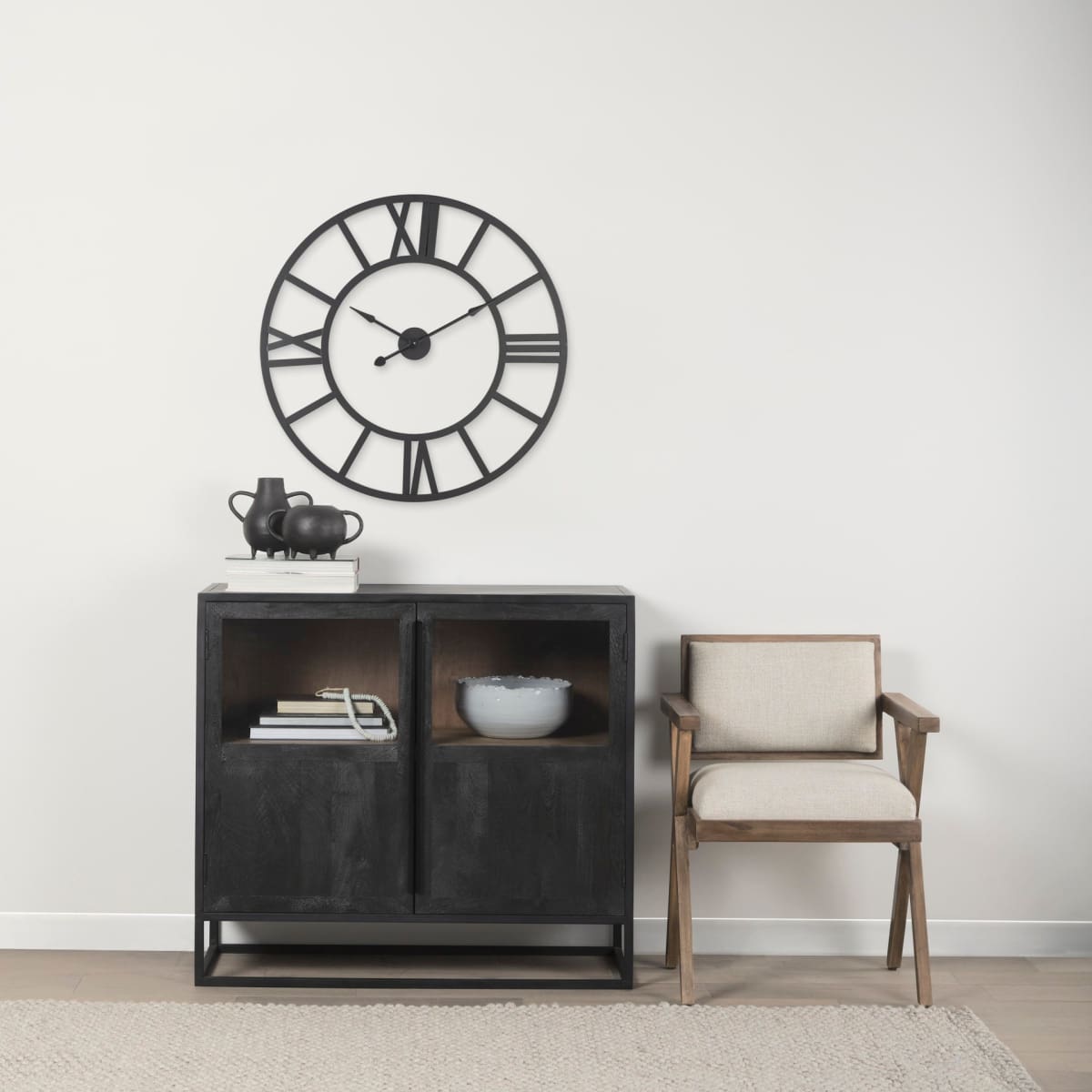 Stoke Wall Clock Black Metal | 30’’ - wall-clocks